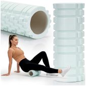 Wałek do masażu, średnio twardy, roller z wypustkami, miętowy