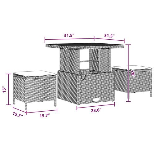 Zestaw Sof na Ogród z poduszką 10 pcs Czarny 80 x 80 x 71 cm na Arena.pl