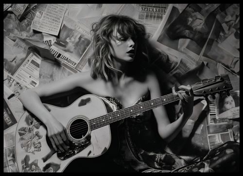 Plakat 70x50cm Młoda Gitarzystka na Arena.pl