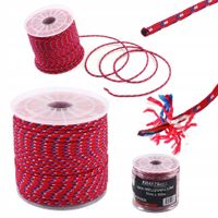 Lina wielofunkcyjna 5 mm x 100 m czerwona ogrodowa namiotu KD11026