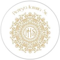 Opłatek na tort Tort Pierwsza Komunia Święta Komunijny Biblia Hostia Tekst