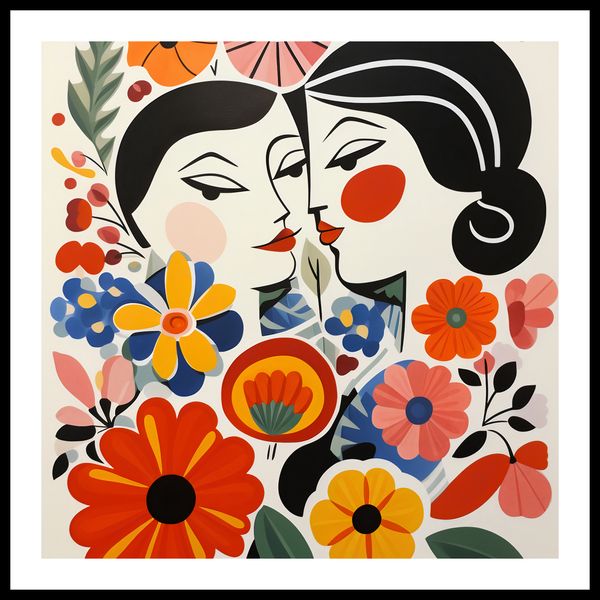 Plakat 50x50cm Kwiatowy Romans zdjęcie 3