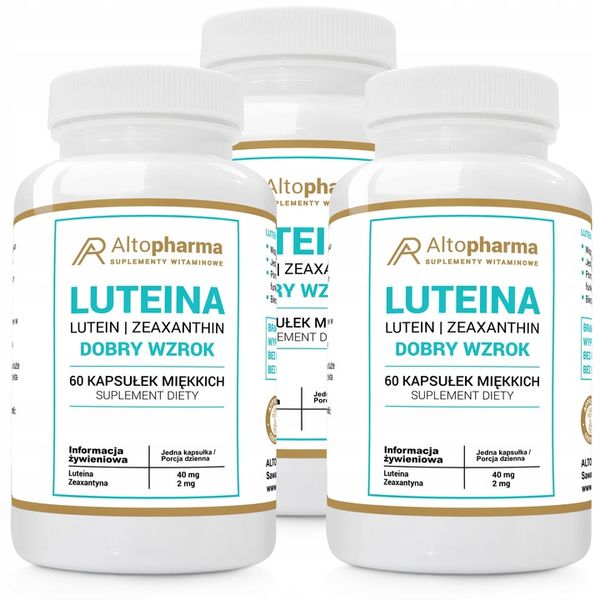 LUTEINA 40mg NATURALNA DOBRY WZROK 3x60 kaps zdjęcie 1