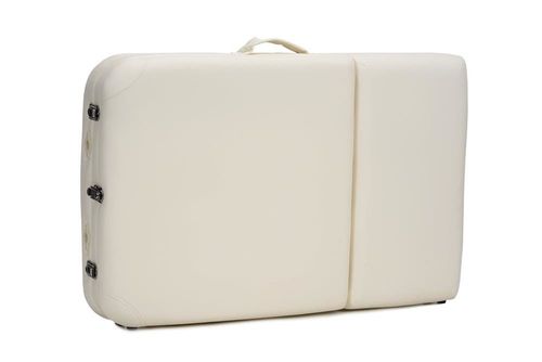 Stół, łóżko do masażu 3-segmentowe aluminiowe Kremowe na Arena.pl