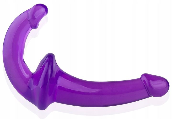 DWUSTRONNY ŻELOWY PENIS STRAP ON DLA PAR BEZ PASÓW zdjęcie 6