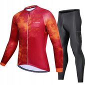 Komplet Rowerowy Termoaktywny Z Wkładką Męski Ocieplany DOPASOWANY Żel 4XL