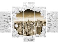 OBRAZ CITY VIEW CEGŁA KAMIENIE WIDOK