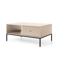 Stolik kawowy Molly z szufladami beżowy