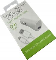 Szybka Ładowarka samochodowa iPhone + Kabel 7 8 X 11 12 13 14 PRO Komplet