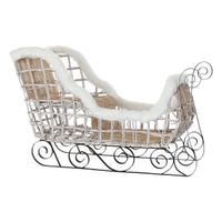 ozdoby świąteczne DKD Home Decor Światło LED Sanki Biały 90 x 46 x 62 cm