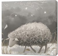 Obraz 90x90cm Bujna Owca