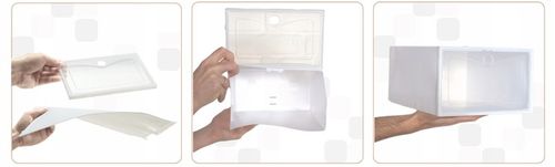 10x Składane pudełko na buty organizer pojemnik plastikowe z klapą do na Arena.pl