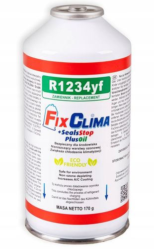 ZESTAW DO NAPEŁNIANIA KLIMATYZACJI AUT CZYNNIK R1234YF + USZCZELNIACZ na Arena.pl