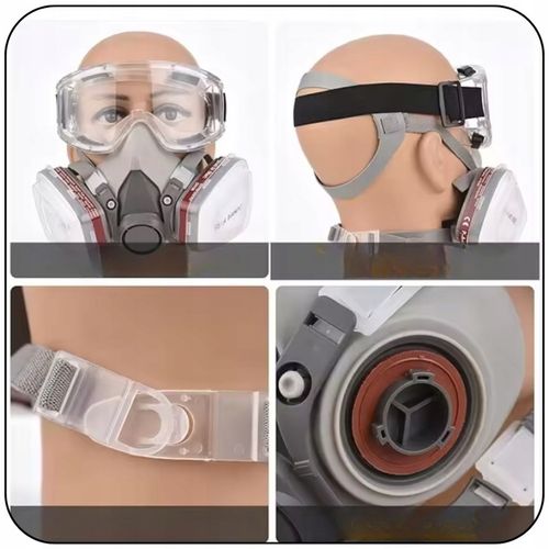 MASKA LAKIERNICZA PÓŁMASKA OCHRONNA PRZECIWPYŁOWA FILTRY + WKŁADY + GOGLE na Arena.pl