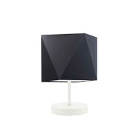 Lampka PASADENA abażur czarny stelaż biały