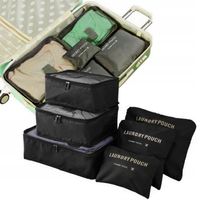 ORGANIZER PODRÓŻNY DO WALIZKI TORBY ETUI ZESTAW 6szt UBRANIA BUTY KOSMETYKI