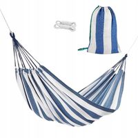 HAMAK WISZĄCY OGRODOWY HUŚTAWKA BUJAK DUŻY MOCNY + POKROWIEC I LINY