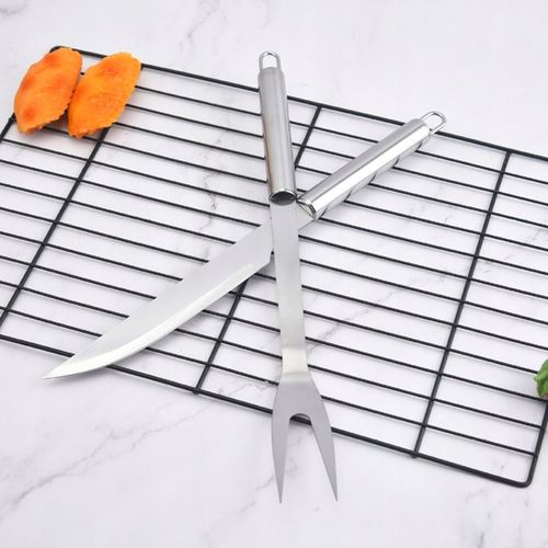 STALOWY Zestaw grillowy akcesoria przybory sztućce do grilla 5w1 + ETUI na Arena.pl