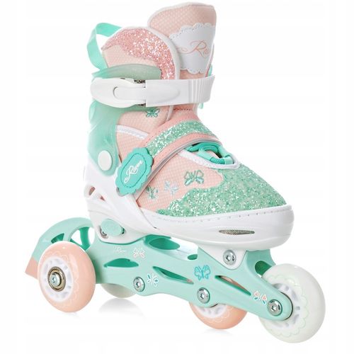 Rolki Wrotki 3w1 Regulowane RAVEN Mireia 30-33 Kółka LED na Arena.pl