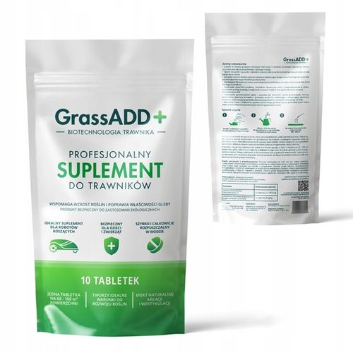 TABLETKI do TRAWNIKA HUMUS bakterie glebowe GrassADD+ do ROBOTA koszącego na Arena.pl