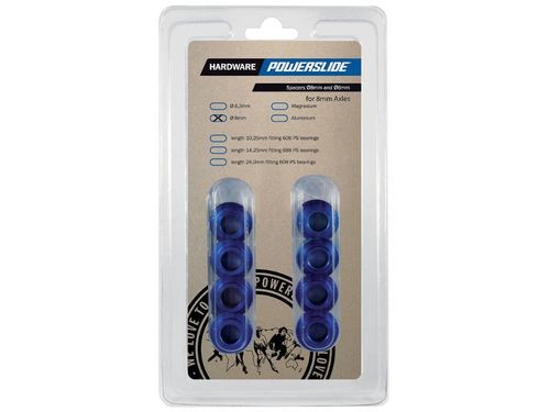 Zestaw 8 Dystansów Powerslide Wicked Al Spacer 8mm Blue na Arena.pl