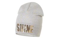 Broel OMARA czapka czapka dla dziewczynki beanie jasny szary 51-53