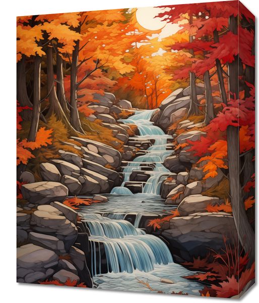 Obraz 40x50cm Jesienne Wodospady zdjęcie 1