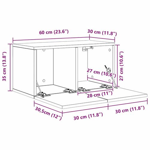 Szafka pod telewizor 3 pcs Brązowy 60 x 30 x 30 cm na Arena.pl