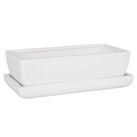 Kaktusiarka Ceramiczna 27cm doniczka biała eco