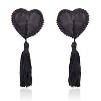 bielizna heart nipples tassels black