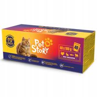 Petstory karma mokra dla kotów mix smaków 70% MIĘSA zestaw 40x100g