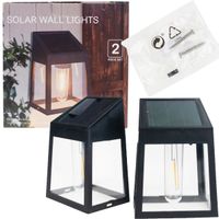 tg71390 lampa solarna kinkiet ścienna żarówka led 2szt czujnik