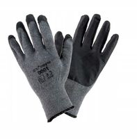 rękawice grube polycotton+lateks 9/l szaro-czarne