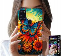 ETUI DO SAMSUNG GALAXY A21s - MOTYLE MOTYLKI KWIATKI RÓŻE OBUDOWA