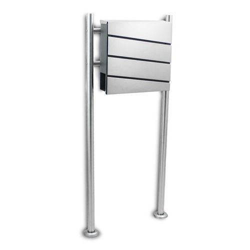 18394 Pojedyńcza skrzynka pocztowa srebrna designerska stalowa na na Arena.pl