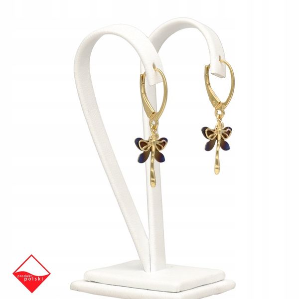 KOLCZYKI WAŻKI SREBRO POZŁACANE Z TYTANEM zdjęcie 5