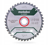 METABO Piła tarczowa tarcza do cięcia drewna 216x30 40 zębów WZ 5 628060000