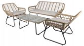 Zestaw mebli ogrodowych Bilbao technorattan naturalny 4 os