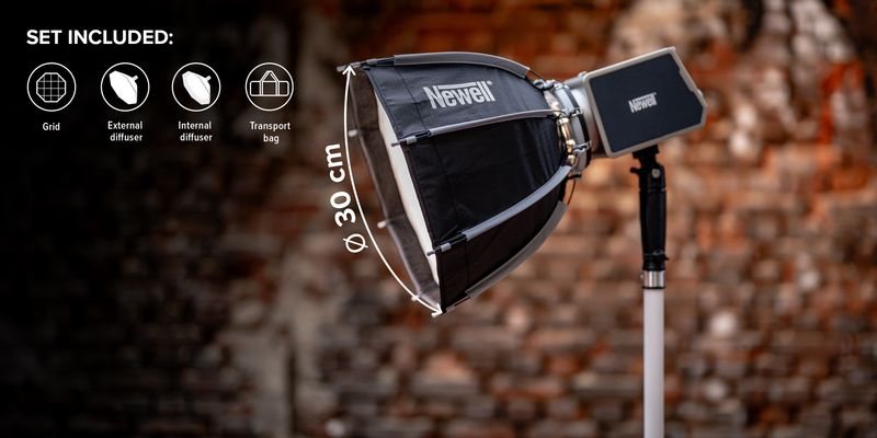 Softbox oktagonalny Newell 30 cm - Mini Bowens typ FM zdjęcie 11