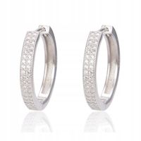 Kolczyki srebrne Koła błyszczące cyrkonie