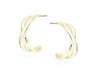 POZŁACANE SREBRNE KOLCZYKI OTWARTE KÓŁKA INFINITY