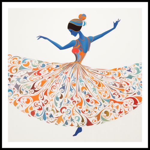 Plakat 100x100cm Wirująca Balerina na Arena.pl
