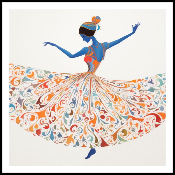 Plakat 100x100cm Wirująca Balerina zdjęcie 3