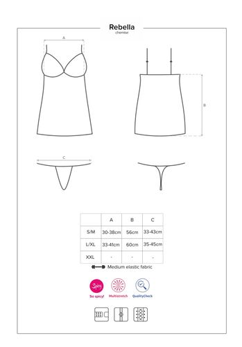 koszulka z siateczki stringi komplet obsessive s/m na Arena.pl