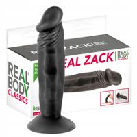 Dildo z przyssawką, intensywna stymulacja pochwy. Czarny gadżet. 16 cm