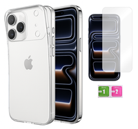 Etui silikonowe 2mm do IPHONE 17 PRO / 18 PRO case przezroczyste + szkło 9H