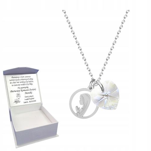 Medalik Srebrny Łańcuszek Komunia Chrzest GRAWER na Arena.pl