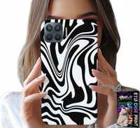 ETUI DO OPPO RENO 4 LITE - CZARNO BIAŁA ABSTRAKCJA + SZKŁO HART