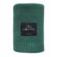 Bambusowy kocyk Butelkowa Zieleń 80x100 Lullalove