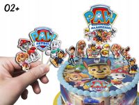 TOPPERY NA TORT (10szt) + duży TOPPER Wszystkiego Najlepszego - PSI PATROL